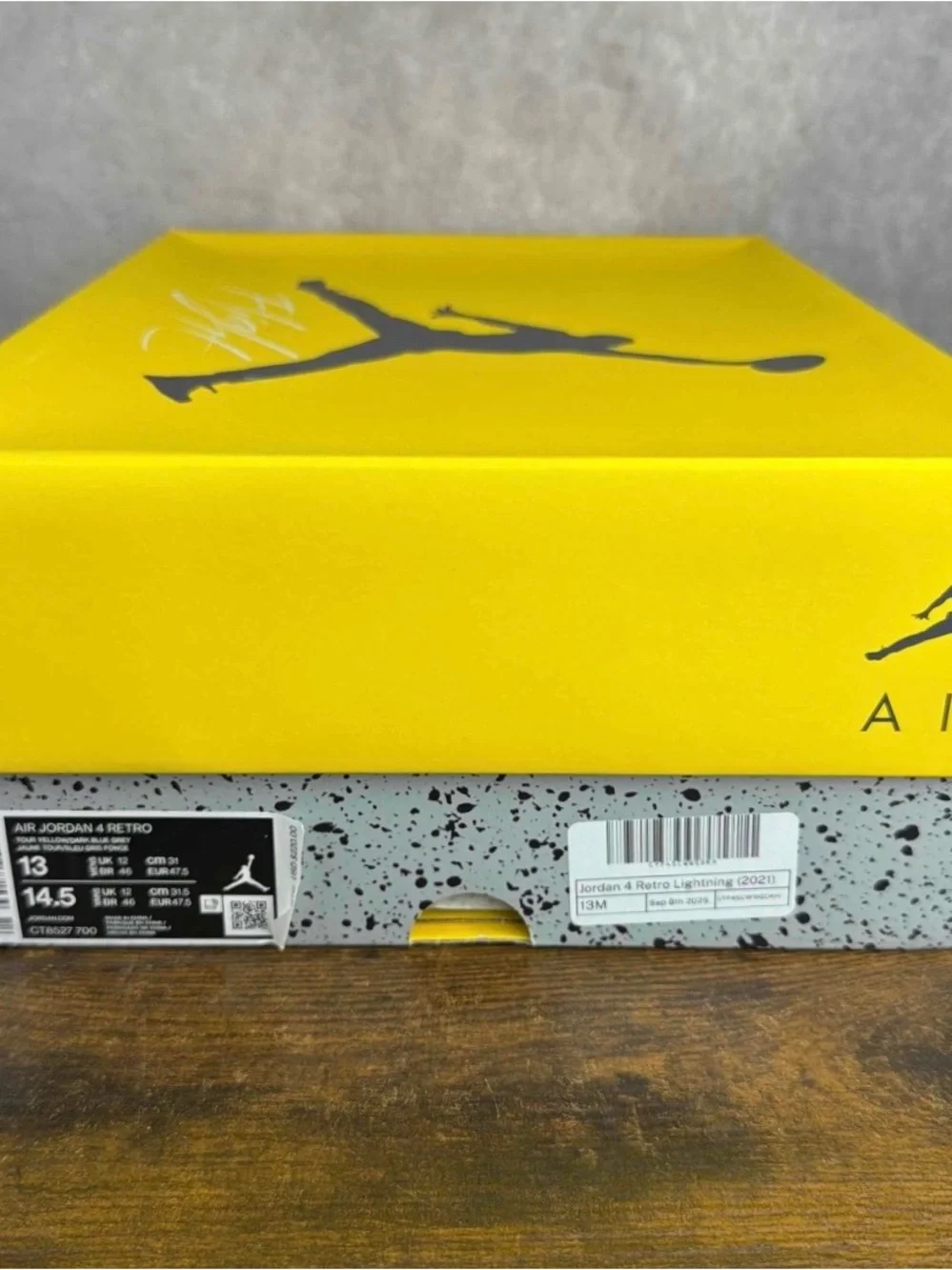 Air Jordan 4 Retro Lightning 2021 Size 13 CT8527-700 Yellow Men’s Shoes OG Rare